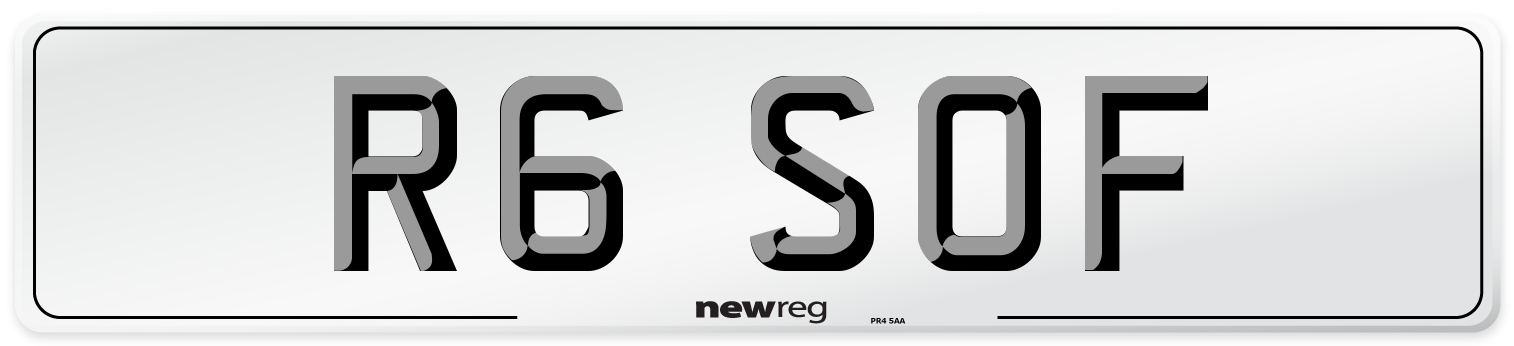 R6 SOF Number Plate from New Reg